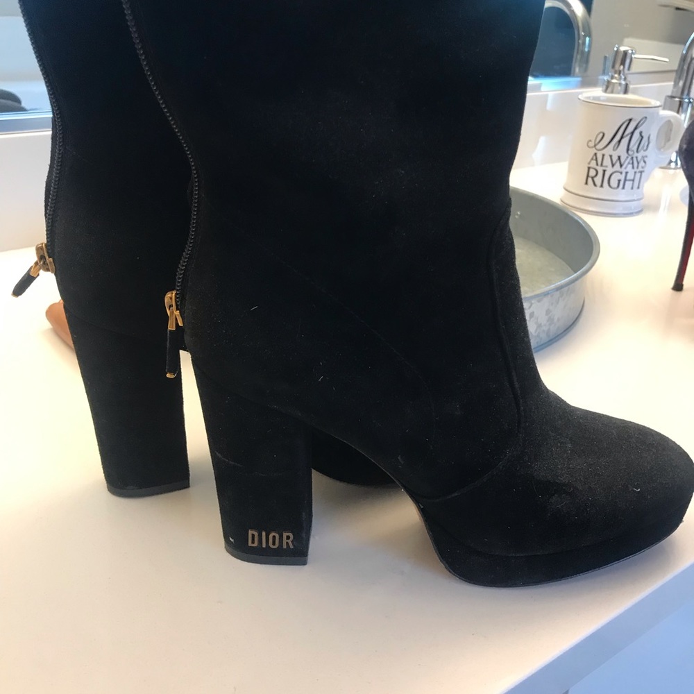 Dior boots black suede